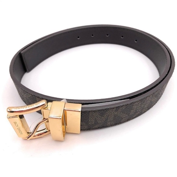 Michael Kors Reversible Leather Gold & Brown Belt. NWT - Picture 1 of 13